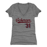 Max Scherzer Women's V-Neck T-Shirt | 500 LEVEL