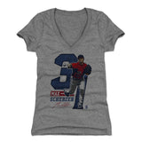 Max Scherzer Women's V-Neck T-Shirt | 500 LEVEL