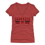 Max Scherzer Women's V-Neck T-Shirt | 500 LEVEL