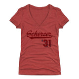 Max Scherzer Women's V-Neck T-Shirt | 500 LEVEL